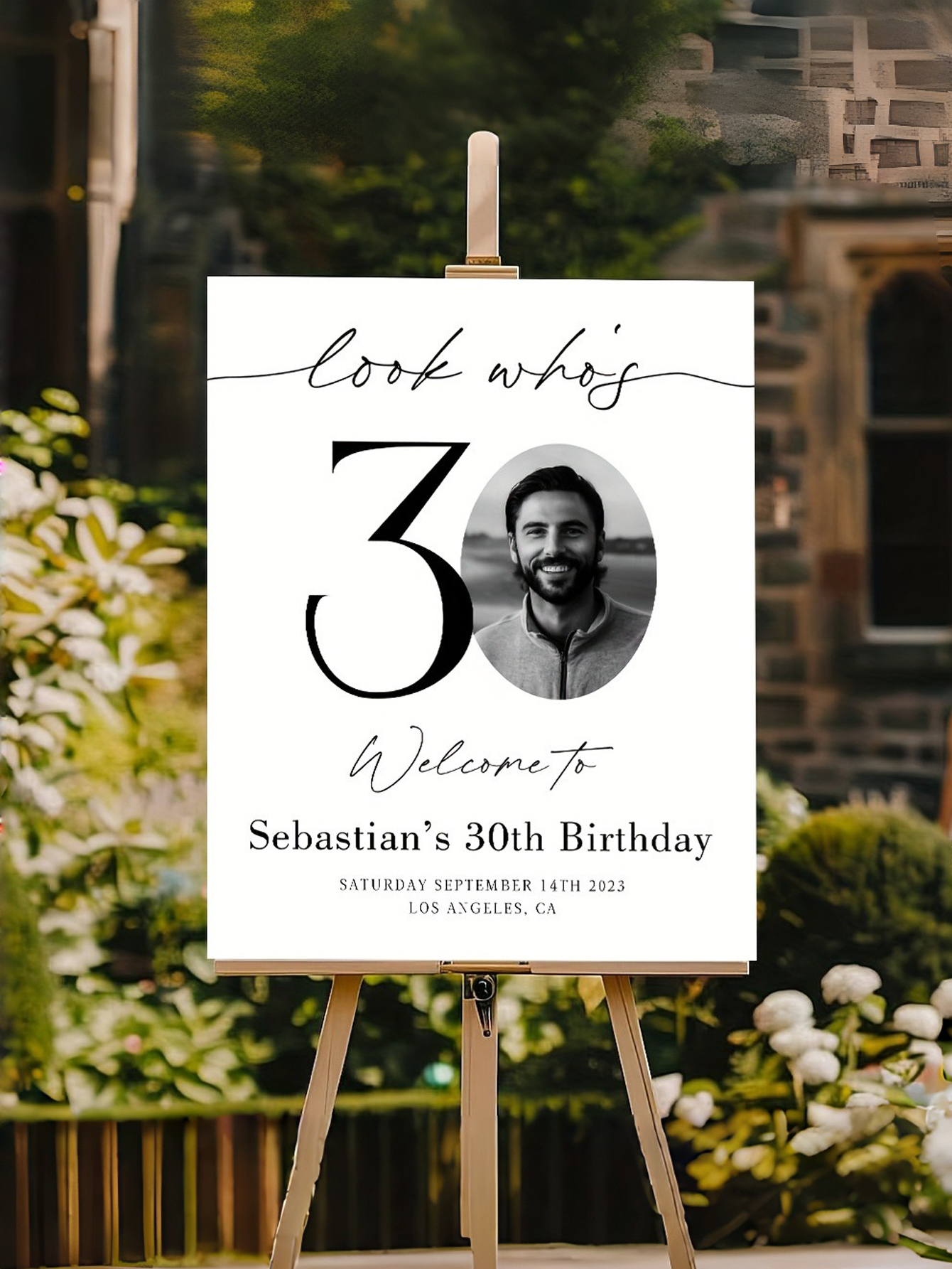 Customizable age photo signs, high-quality PVC welcome signs in multiple sizes